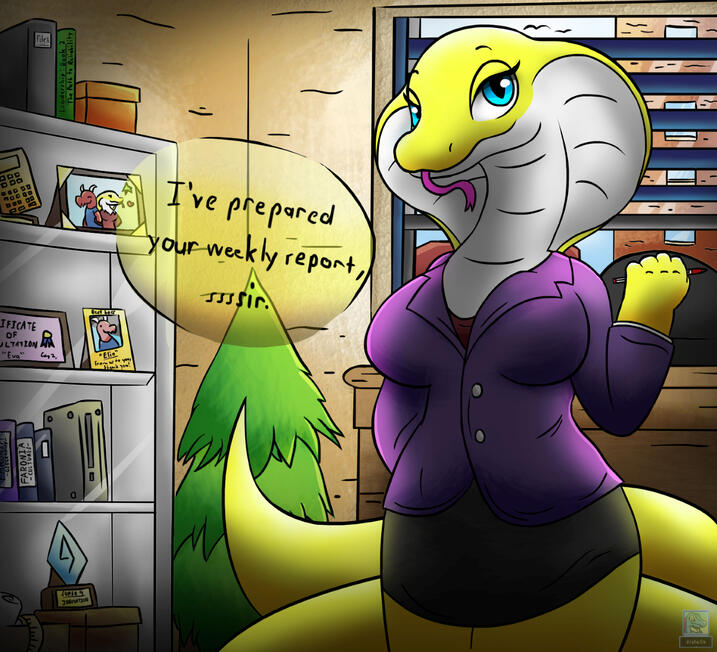 scaly secretary